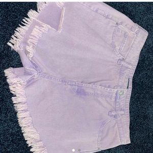 Light purple jean shorts. Size 16.